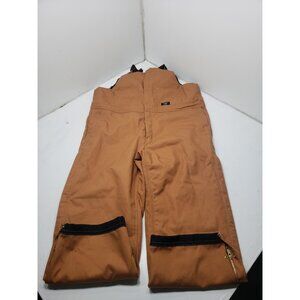 Walls Quilted Insulated Tan Duck Canvas Adjustable Bib Overalls 2XL Regular